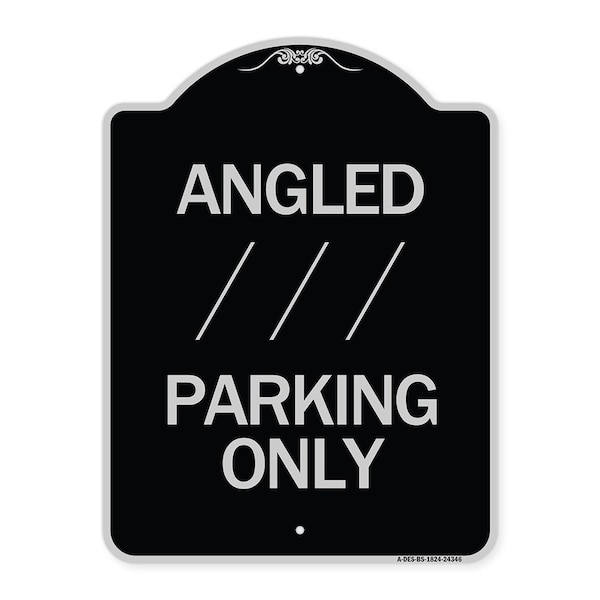 Signmission Angle Parking W/ Bidirectional Arrow 1 Heavy-Gauge Aluminum Sign, 24" x 18", BS-1824-24346 A-DES-BS-1824-24346 - main